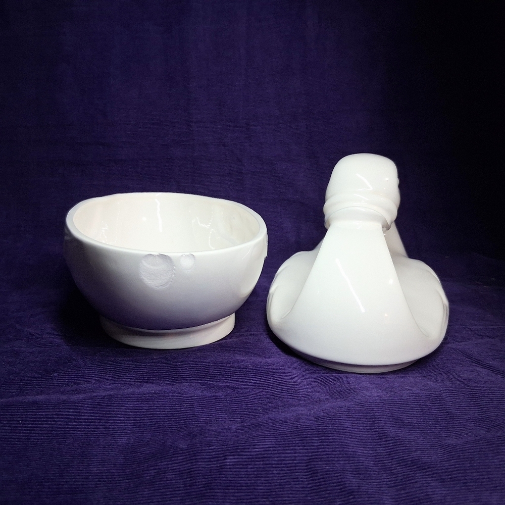 Vintage Fitz And Floyd Swan Porcelain Jewelry Trinket Holder *flaw* - Picture 9 of 16